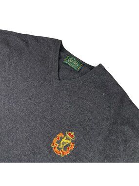 VTG Peter Scott Men's Wool/Silk/Cashmere Sweater Gray • Hawick Scotland • XL